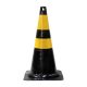 Cone Plastcor PVC Flexível Amarelo e Preto 75CM