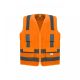 COLETE KALIPSO REFLETIVO BLUSAO LISO LARANJA COM 4 BOLSOS