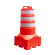 Cone Barril Refletivo EcoSinal Base Quadrada Lja e Branco