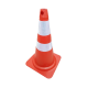 Cone Plastcor Flexível Laranja com Faixa Refletiva 50CM