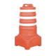 Cone Plastcor Balizador Reservatório Laranja com Faixa Ref.